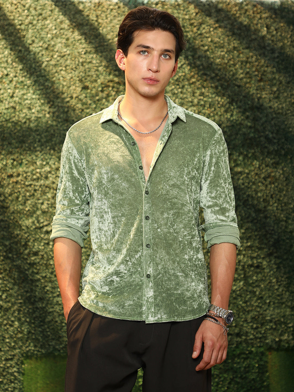Solid Velvet Shirt