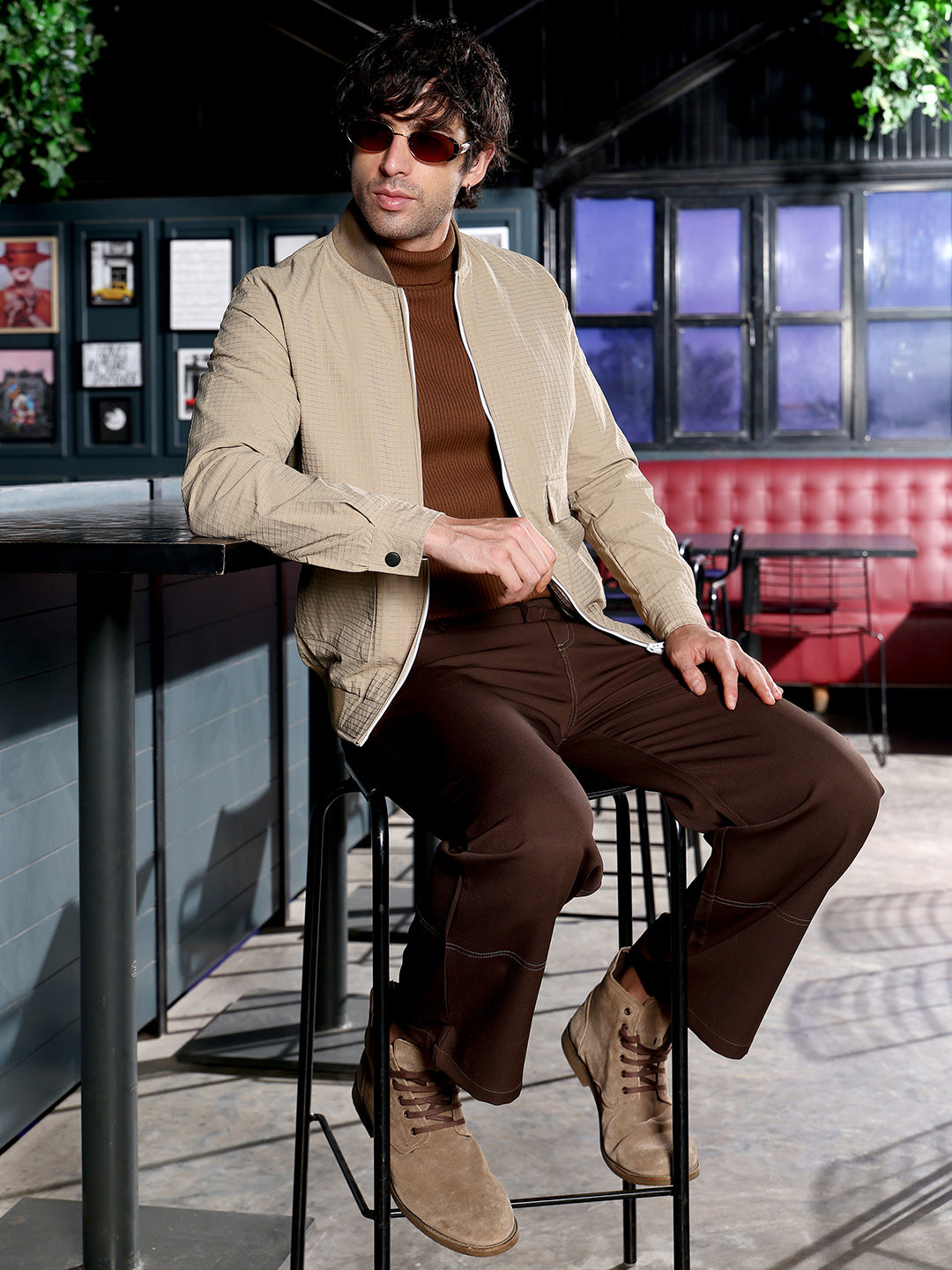 Panelled Crease-Tactile Jacket