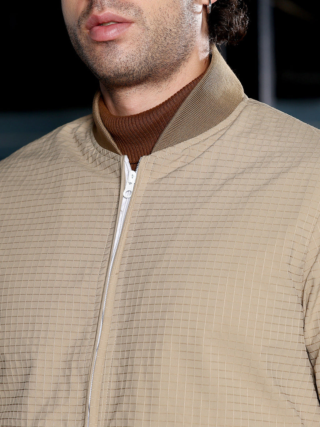 Panelled Crease-Tactile Jacket