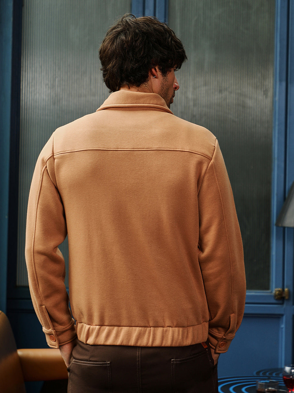 Zip-Front Knit Jacket