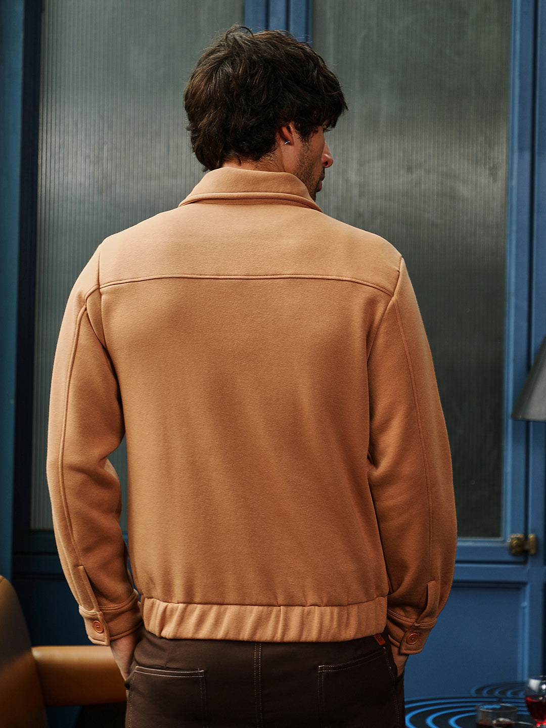 Zip-Front Knit Jacket