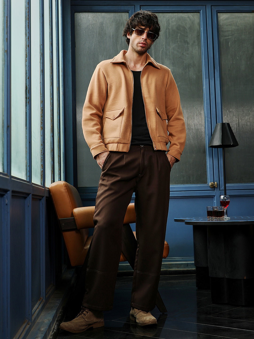 Zip-Front Knit Jacket
