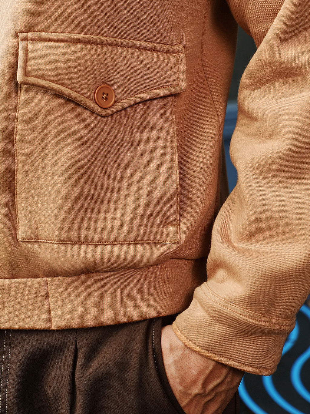 Zip-Front Knit Jacket