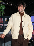 Lined-Jacquard Utility Bomber Jacket