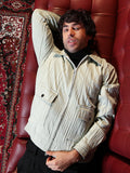 Zip-Front Crushed-Tactile Jacket