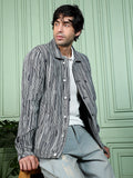 Contrast Jacquard-Denim Jacket