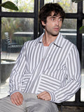 Zip-Front Candy-Striped Jacket