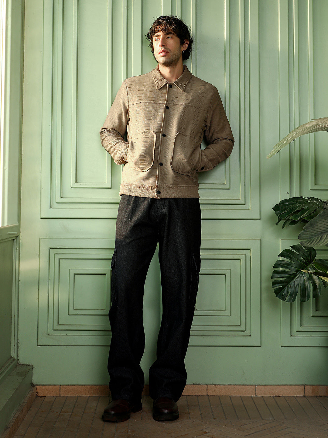 Ruche-Tactile Panelled Jacket