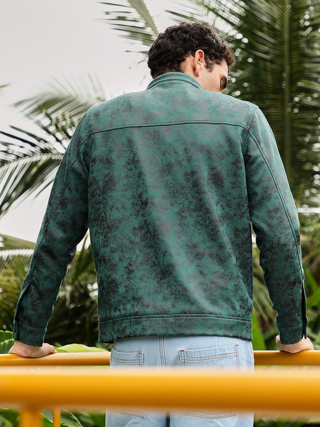 Embossed-Suede Rider Jacket