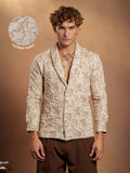 Crushed Shawl Collar Oversized Shirt