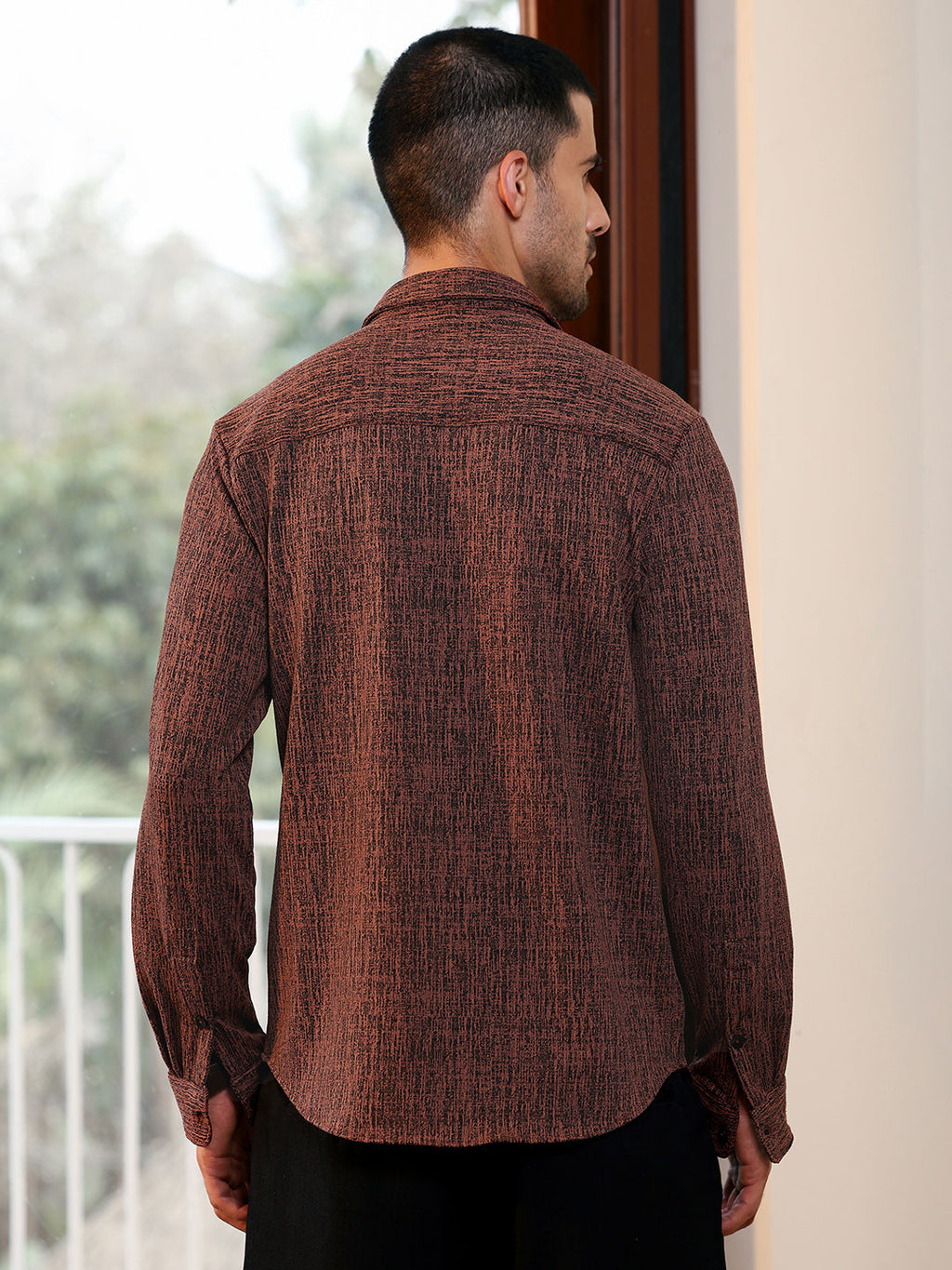 Regular Fit Textured Casual Shirt