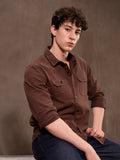 Men's Twill Solid Regular Fit Shirt