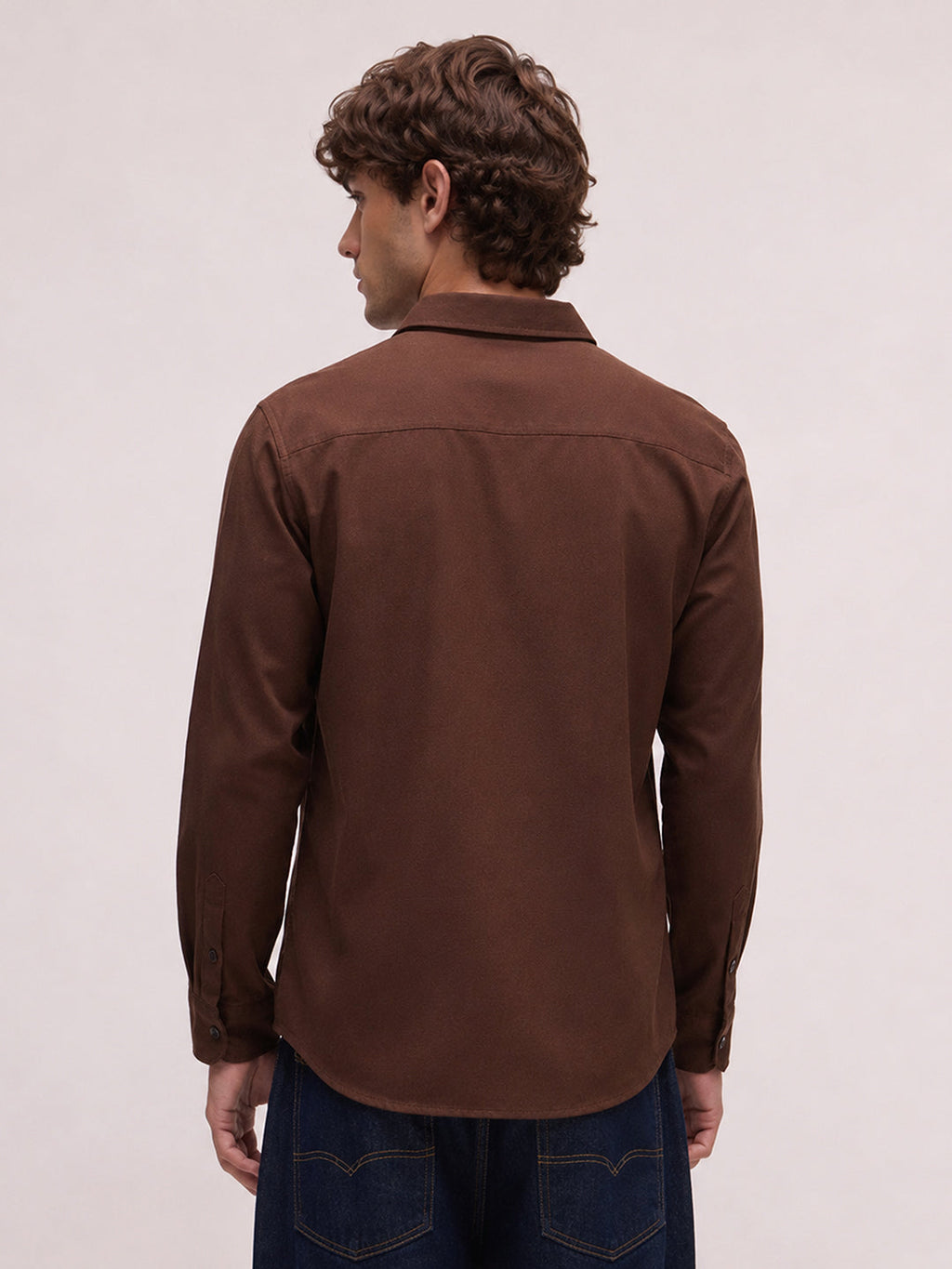 Men's Twill Solid Regular Fit Shirt