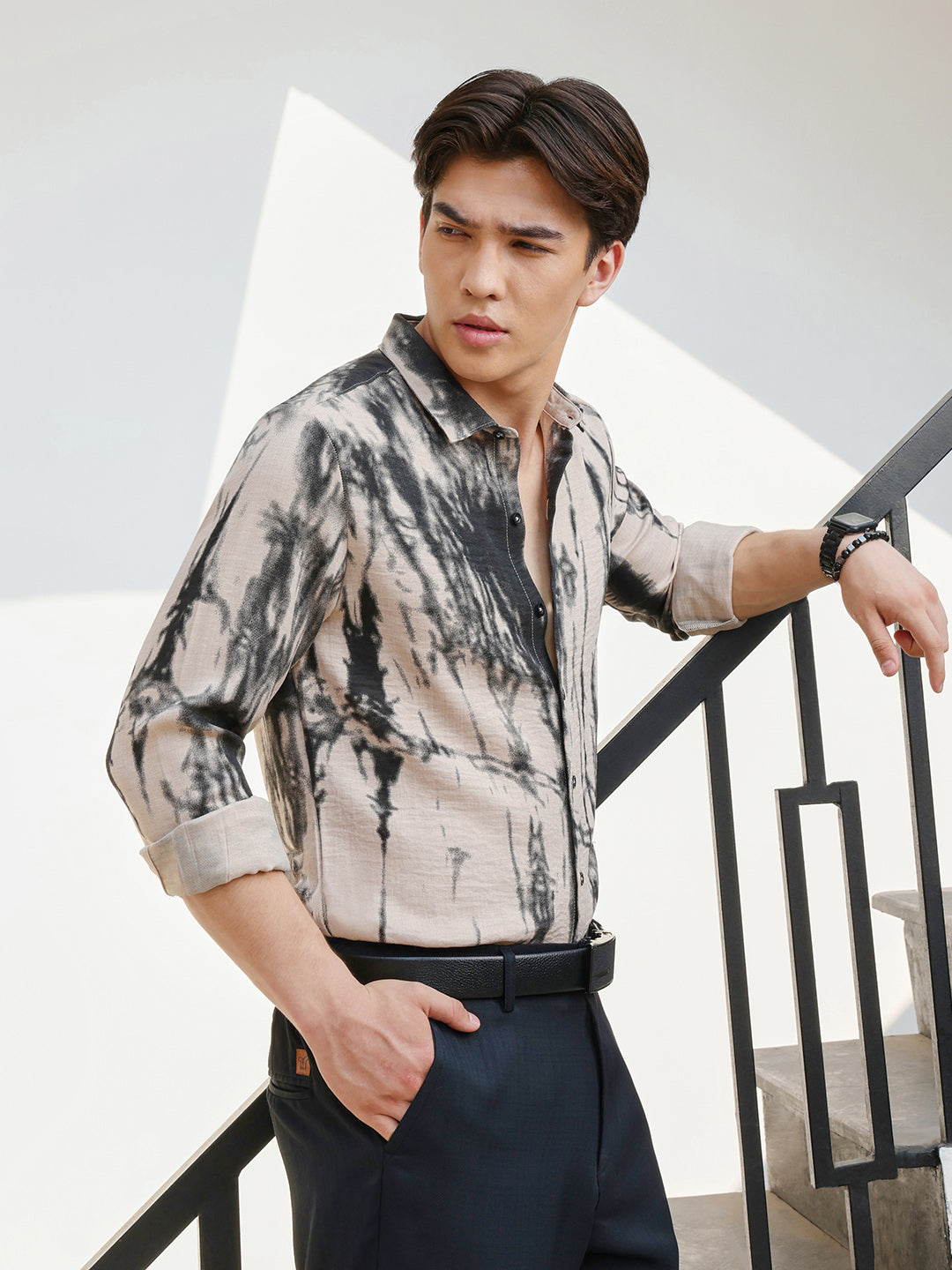 Men's Shirt Poly Cotton All Over Print