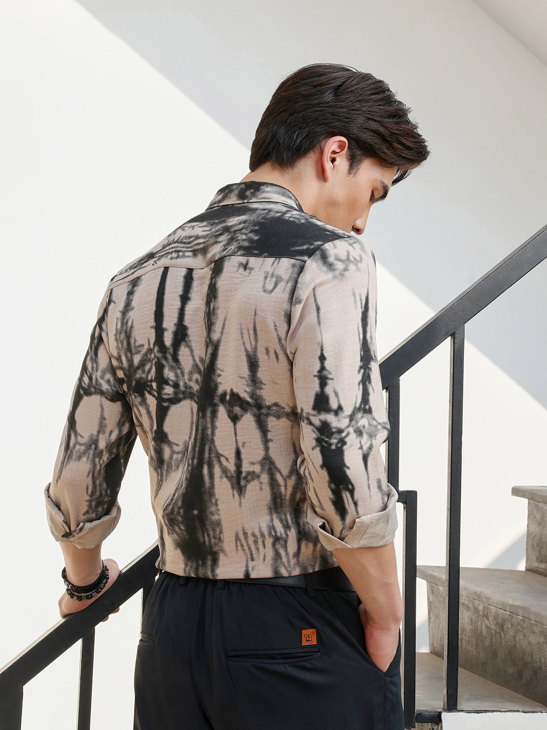 Men's Shirt Poly Cotton All Over Print