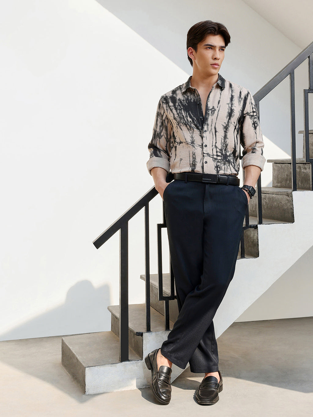 Men's Shirt Poly Cotton All Over Print