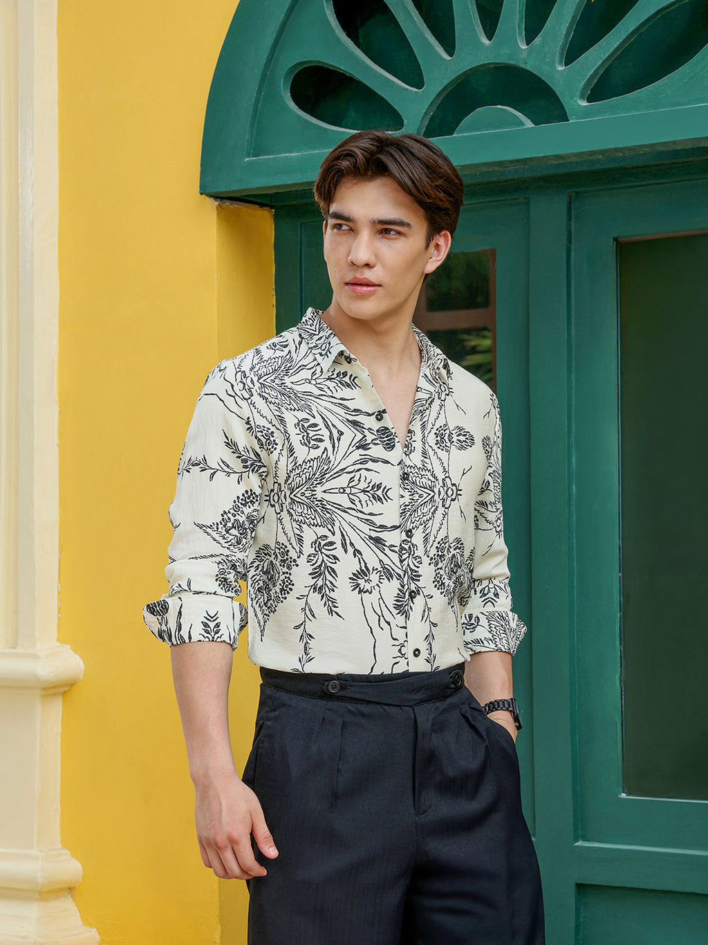 Men's Shirt Cotton All Over Print