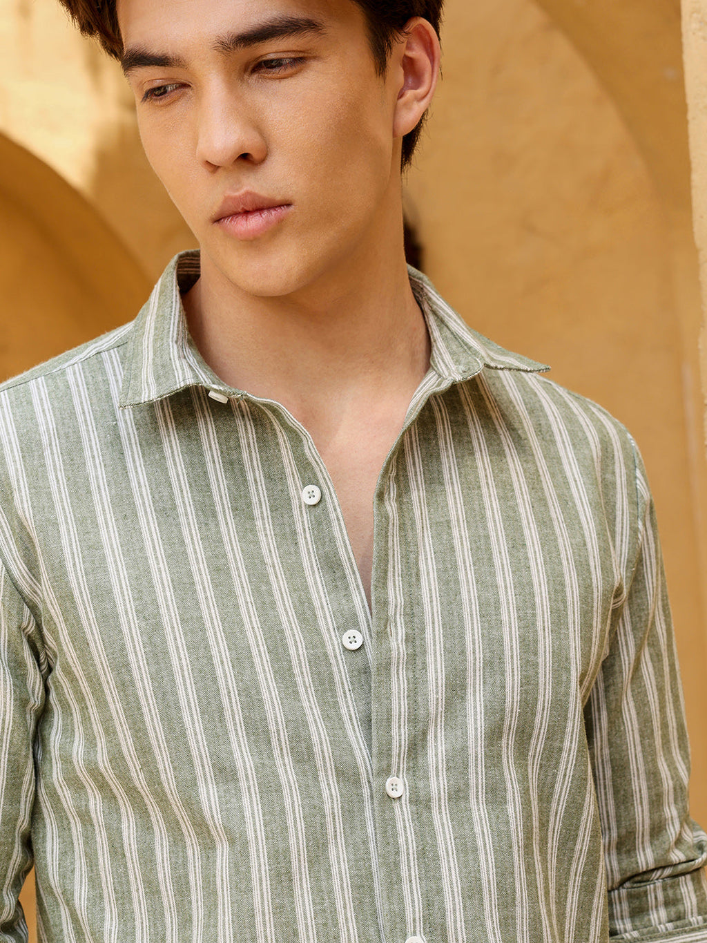 Men's Shirt Poly Cotton Yarn Dyed Stripes