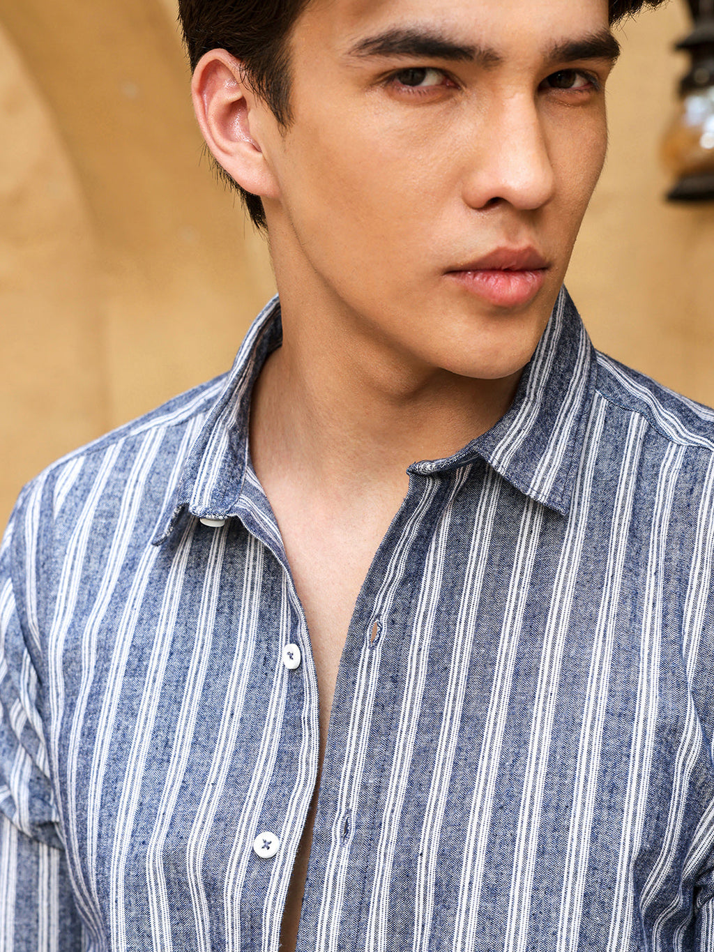 Men's Shirt Poly Cotton Yarn Dyed Stripes
