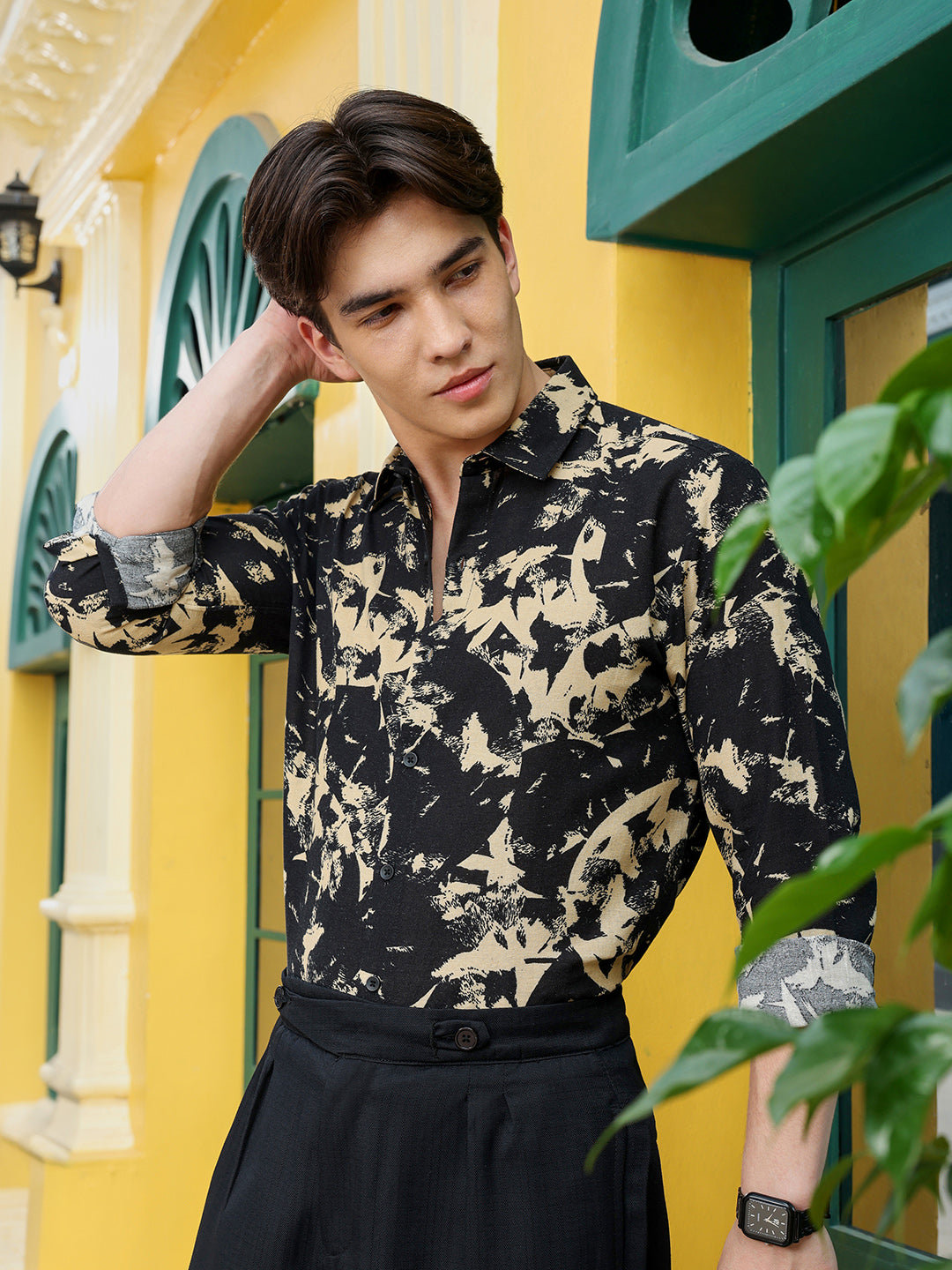 Men's Shirt Cotton All Over Print