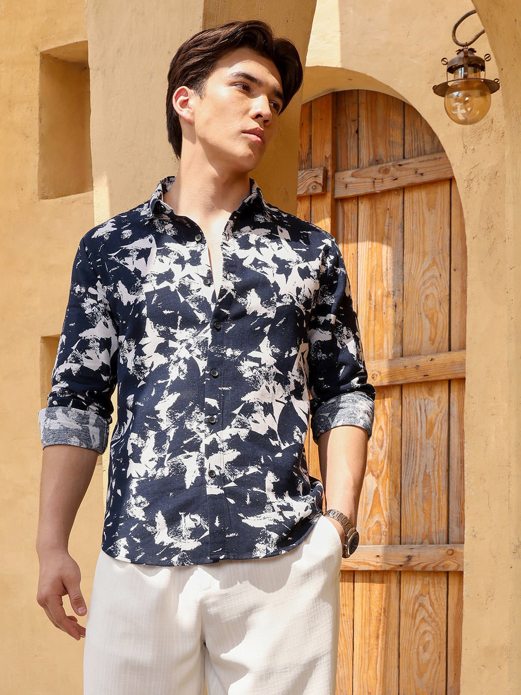 Men's Shirt Cotton All Over Print