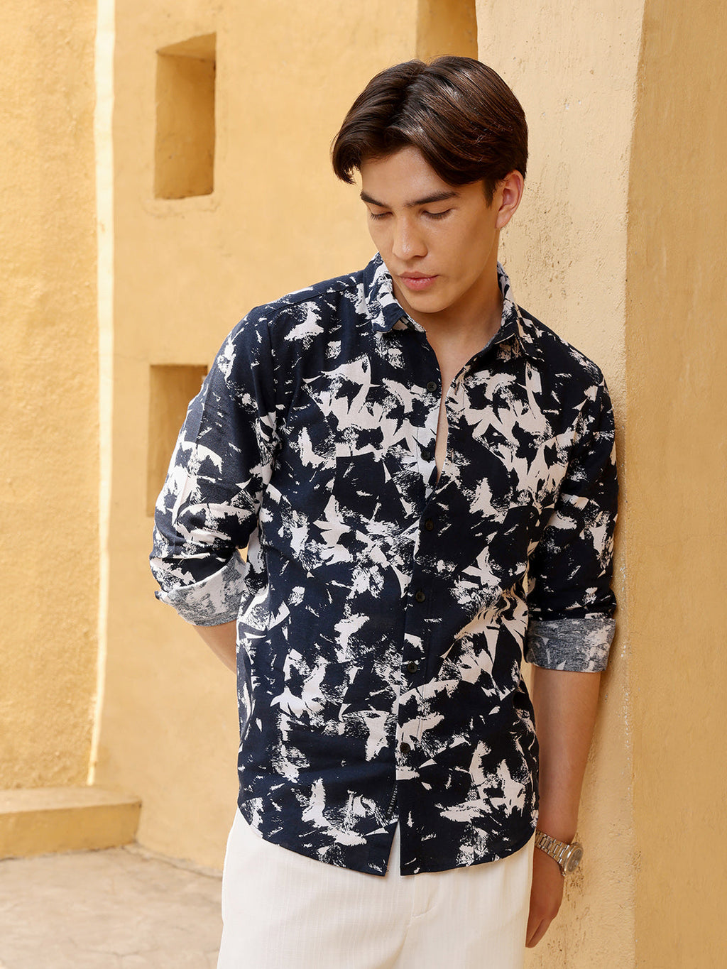 Men's Shirt Cotton All Over Print