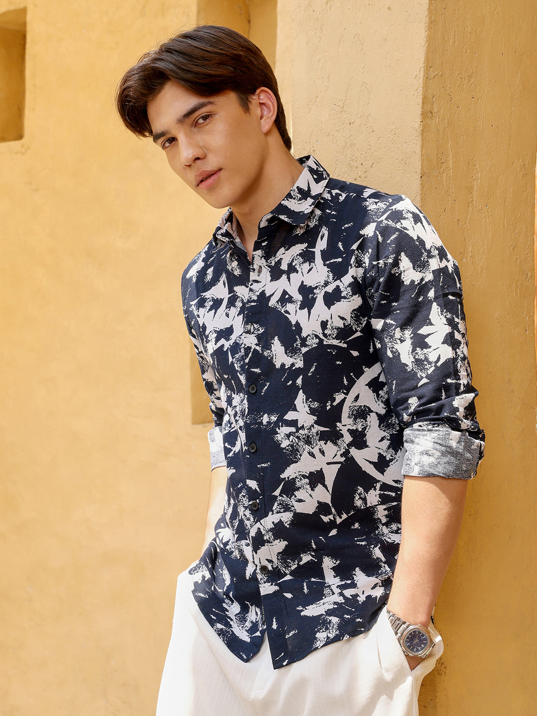 Men's Shirt Cotton All Over Print