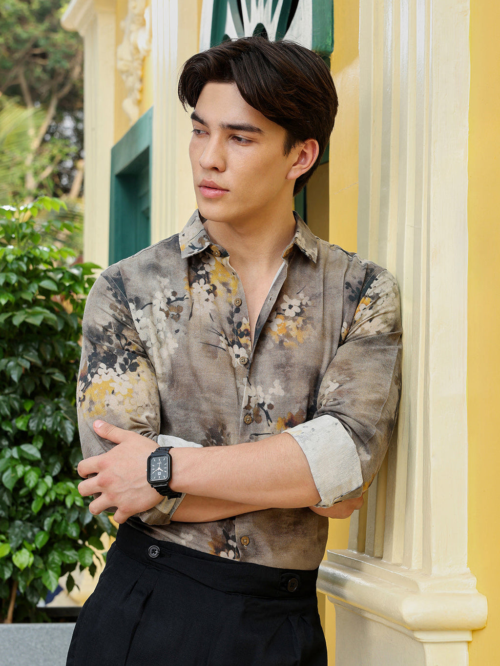 Men's Shirt Cotton All Over Print