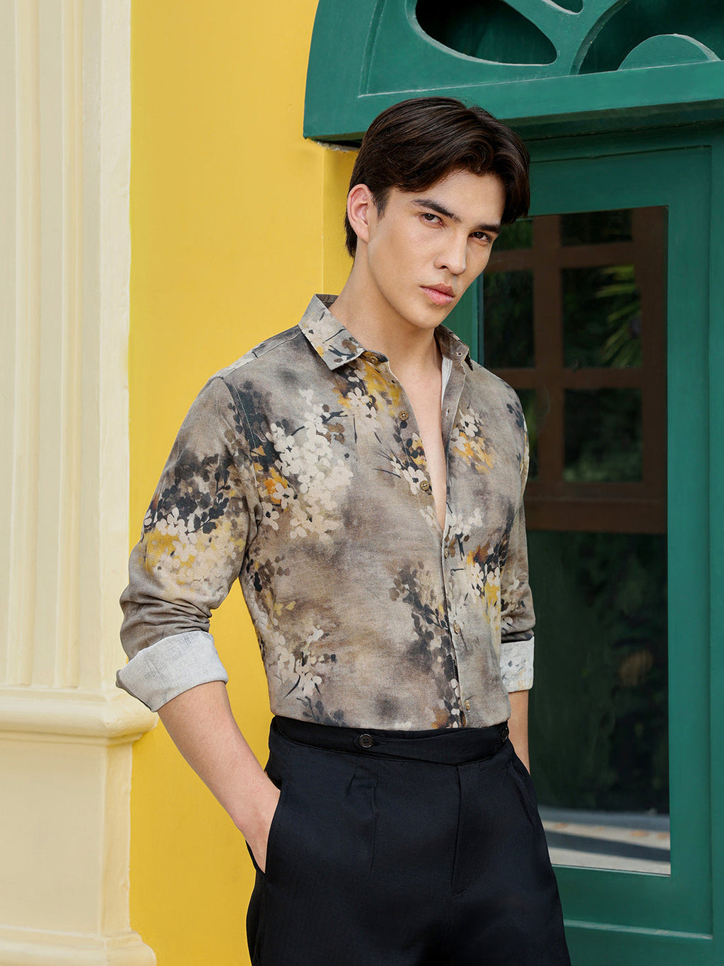 Men's Shirt Cotton All Over Print
