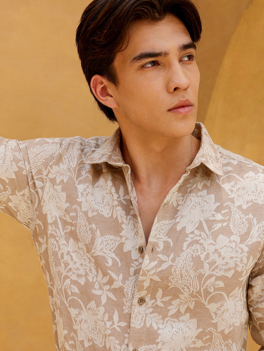 Men's Shirt Cotton All Over Print