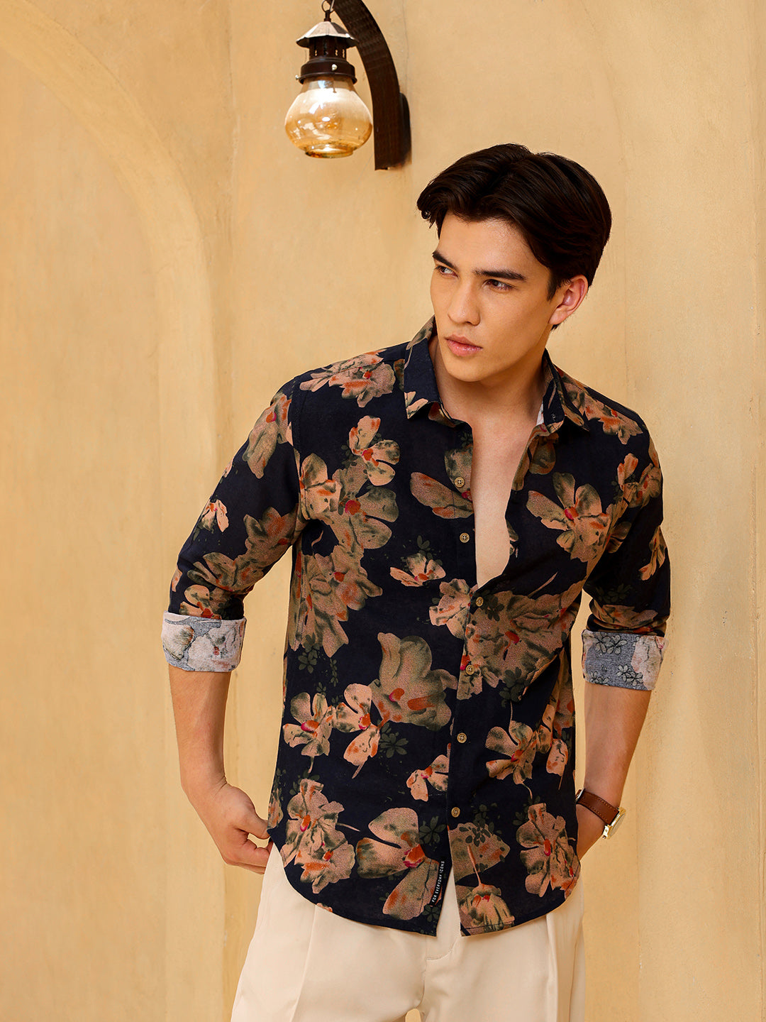 Men's Shirt Cotton All Over Print