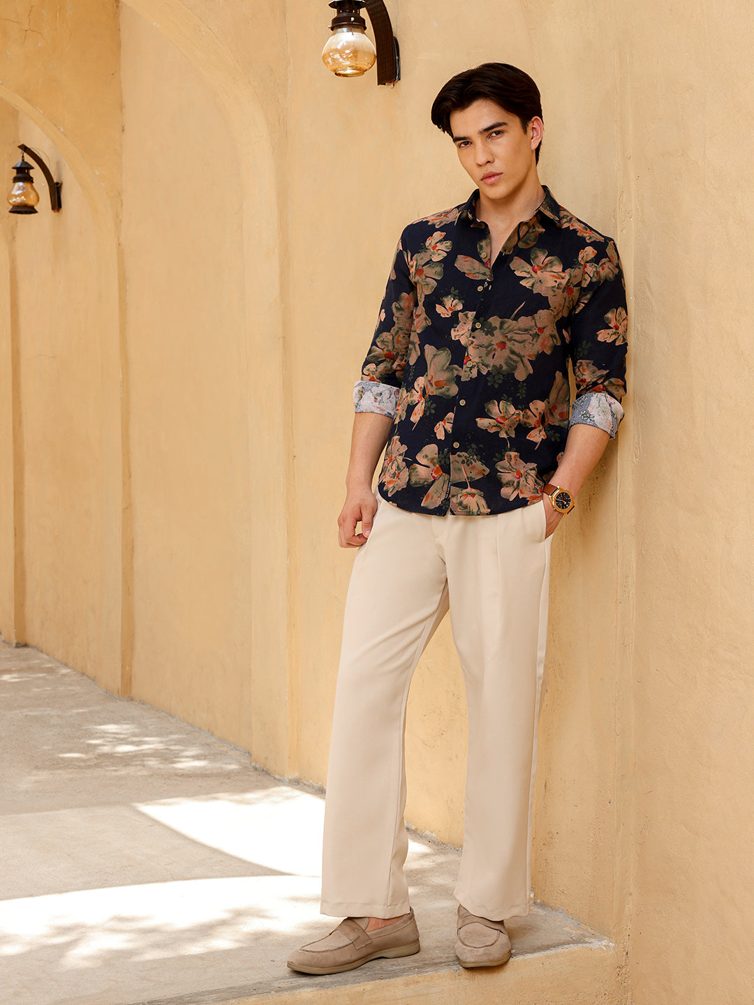 Men's Shirt Cotton All Over Print