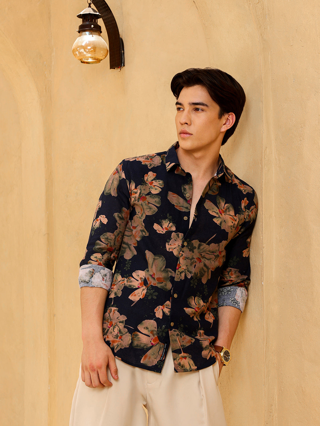 Men's Shirt Cotton All Over Print