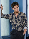 Men's Beige Floral Shirt