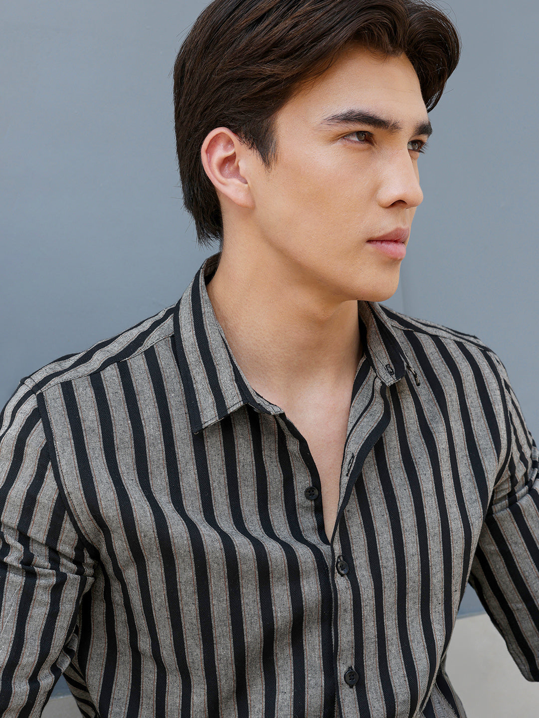 Men's Shirt Poly Cotton Yarn Dyed Stripes