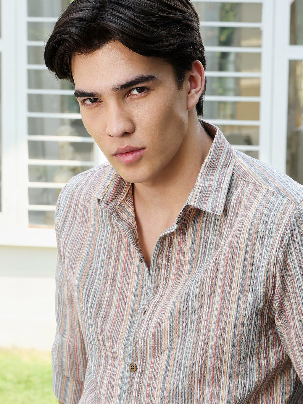 Men's Shirt Poly Cotton Yarn Dyed Stripes
