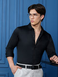 Men's Black Solid Shirt