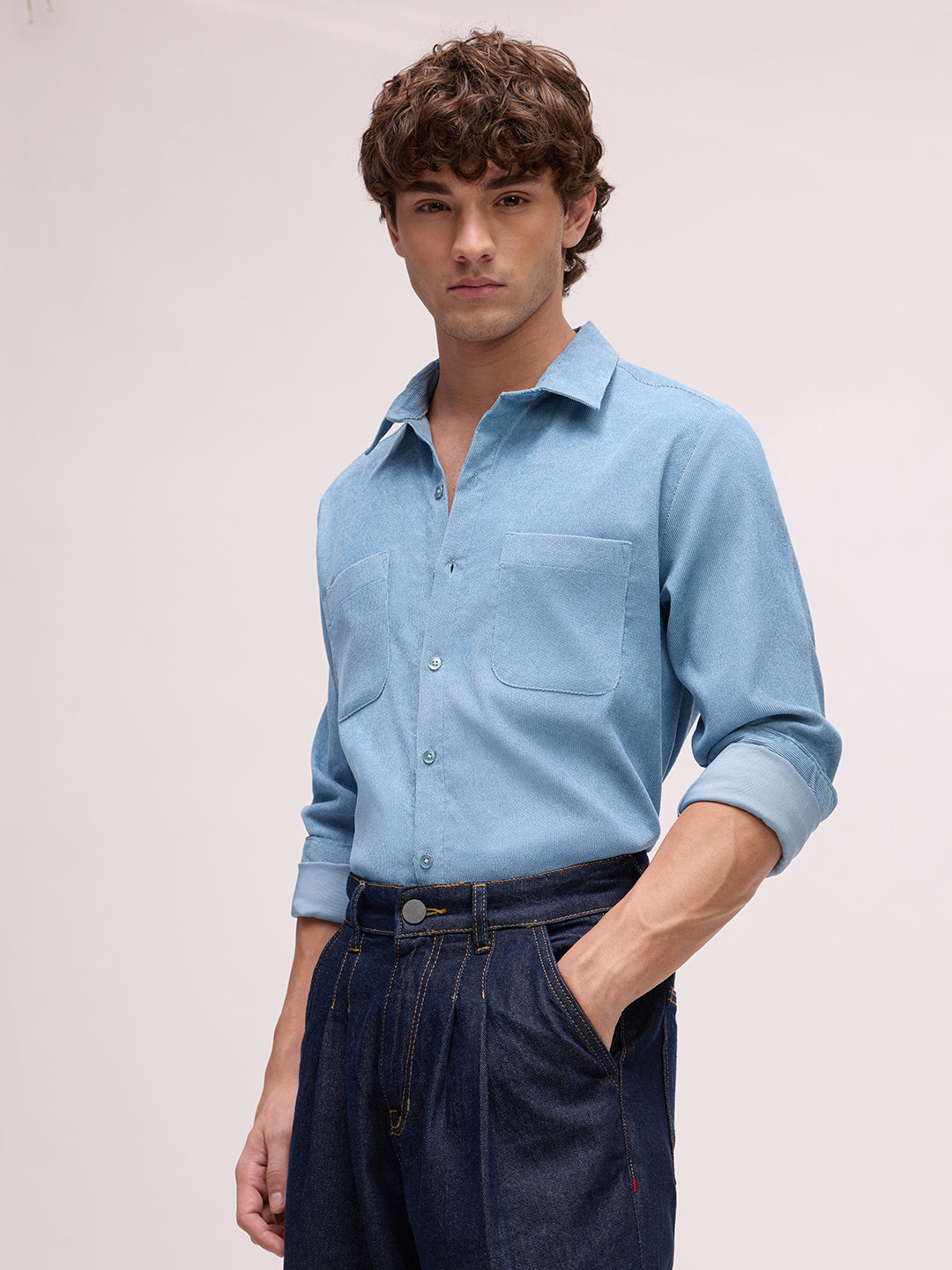 Men's Cordrouy Regular Fit Shirt