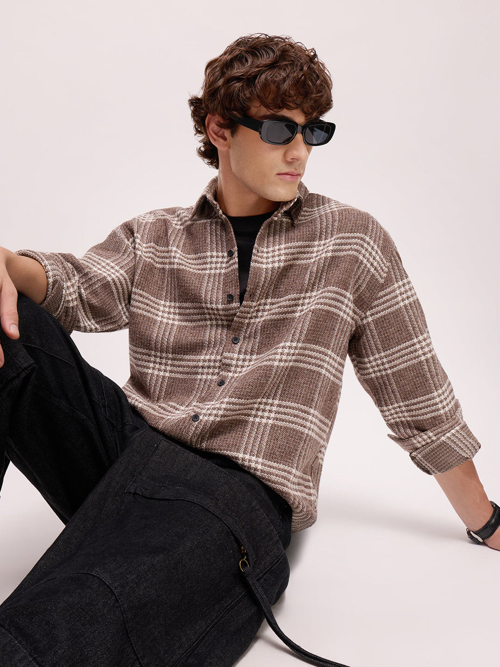 Men's Yarn Dyed Checks Relaxed Fit Shirt