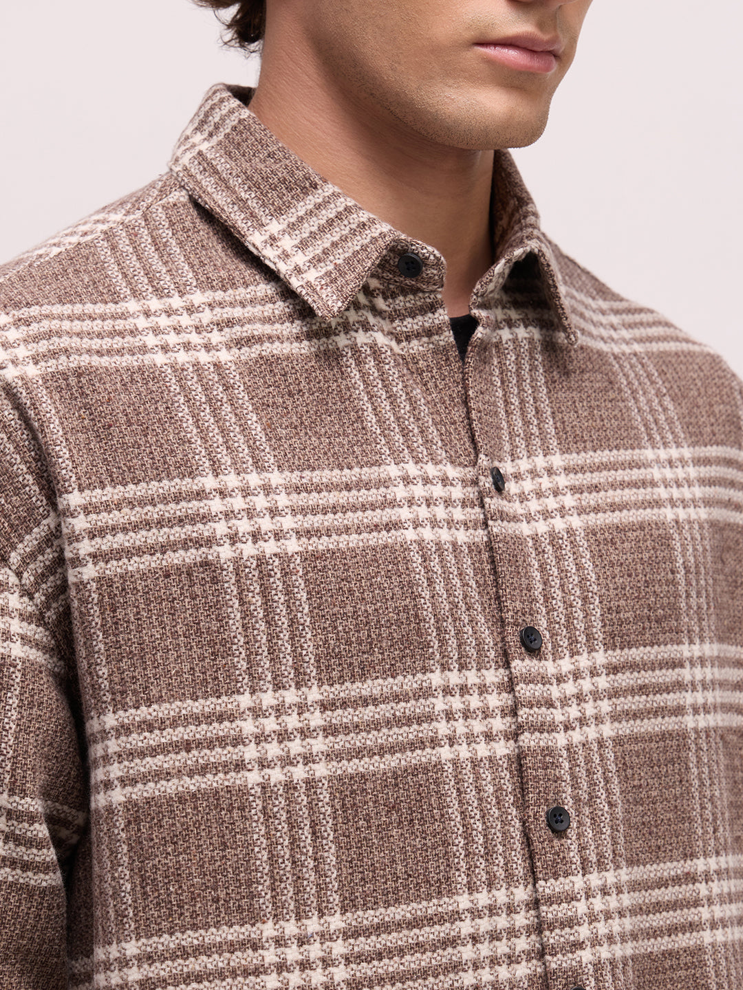 Men's Yarn Dyed Checks Relaxed Fit Shirt