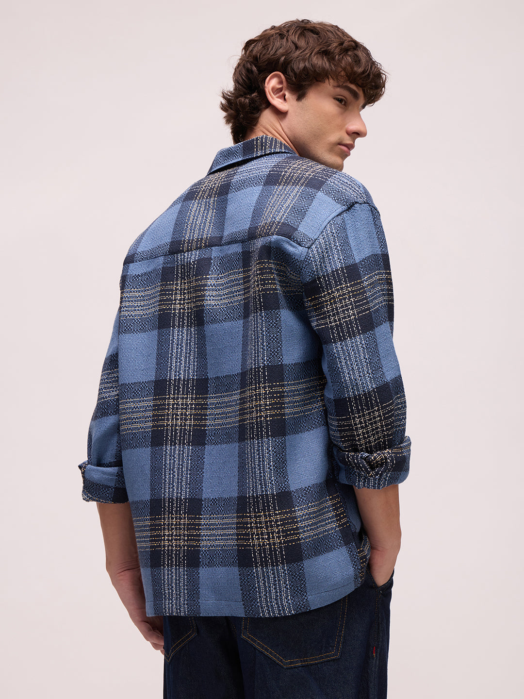 Men's Yarn Dyed Checks Relaxed Fit Shirt