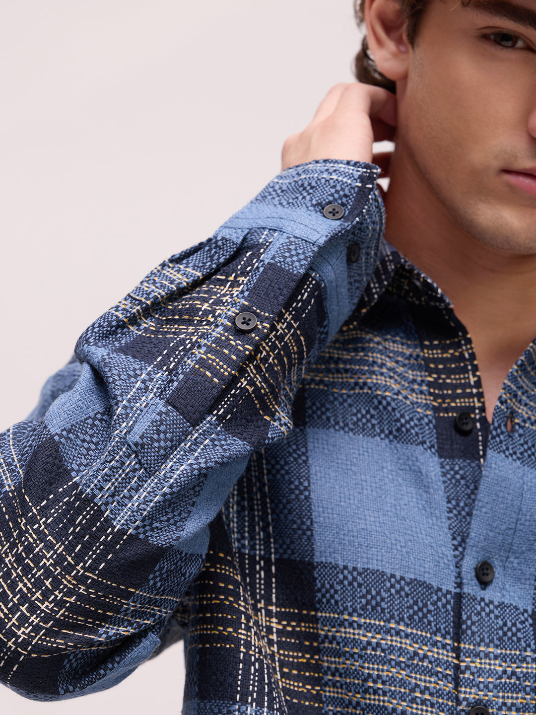 Men's Yarn Dyed Checks Relaxed Fit Shirt