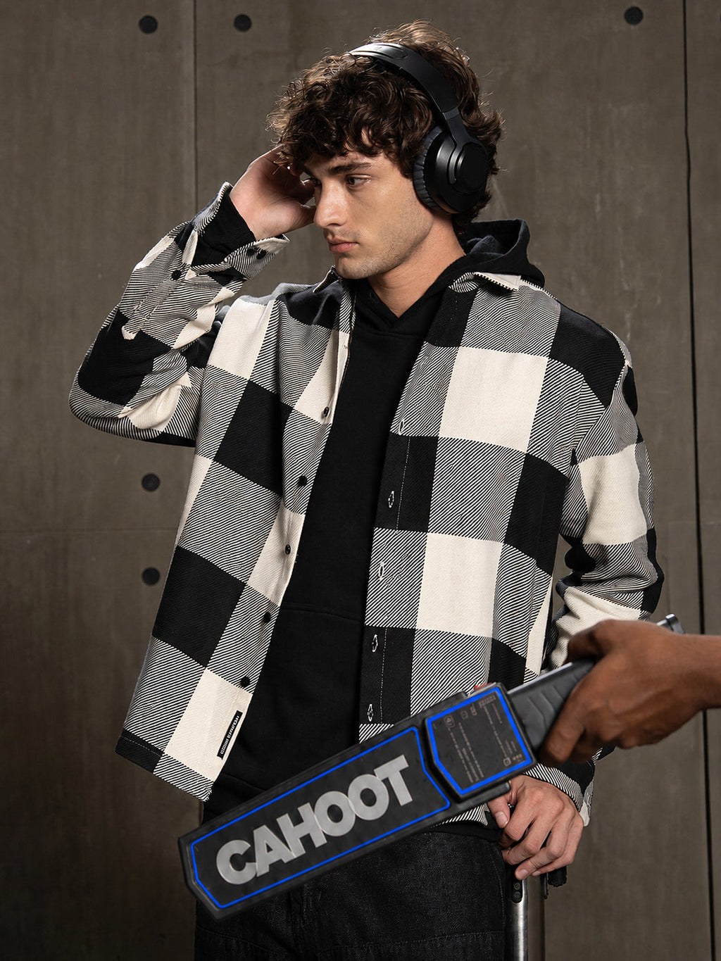 Men's Yarn Dyed Checks Oversized Fit Shirt