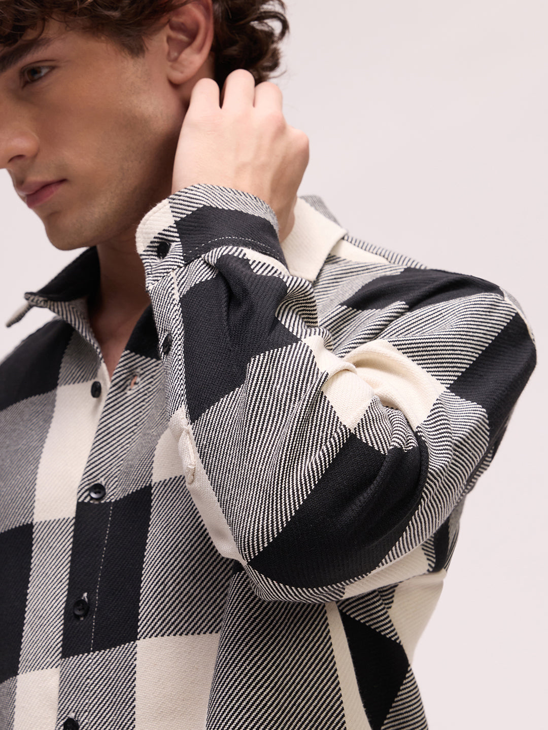 Men's Yarn Dyed Checks Oversized Fit Shirt