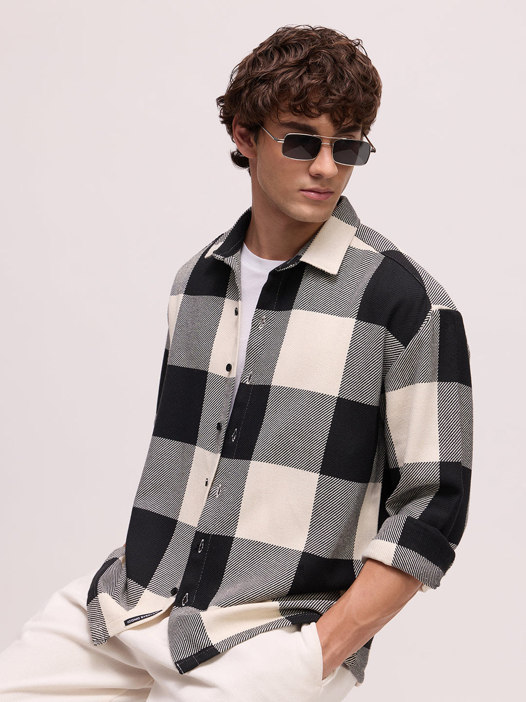 Men's Yarn Dyed Checks Oversized Fit Shirt