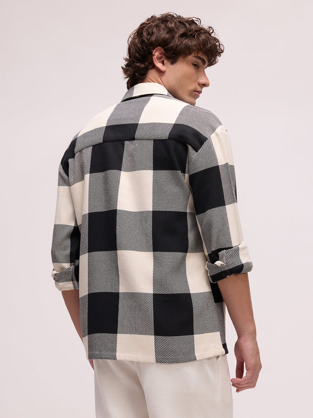 Men's Yarn Dyed Checks Oversized Fit Shirt