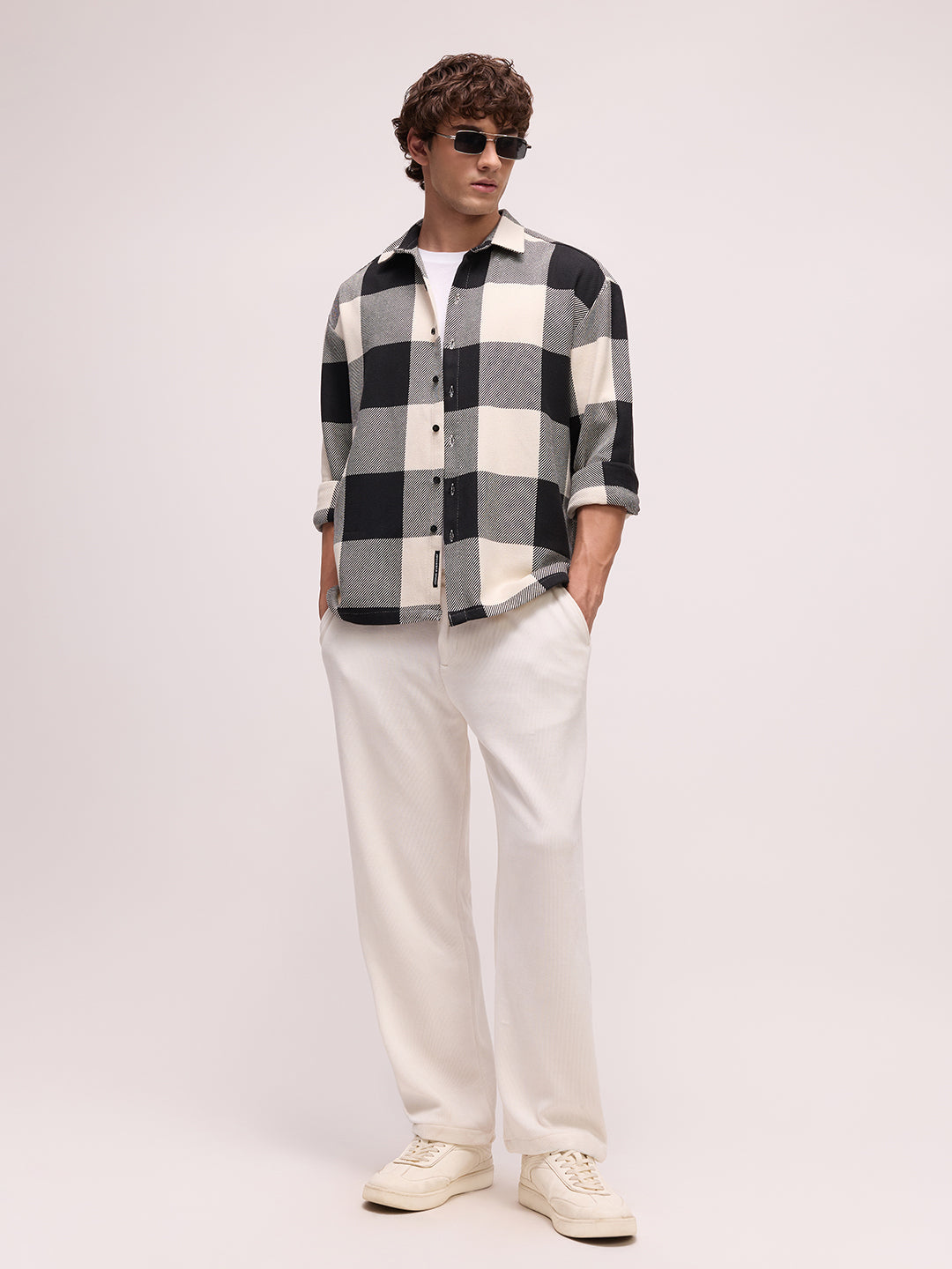 Men's Yarn Dyed Checks Oversized Fit Shirt