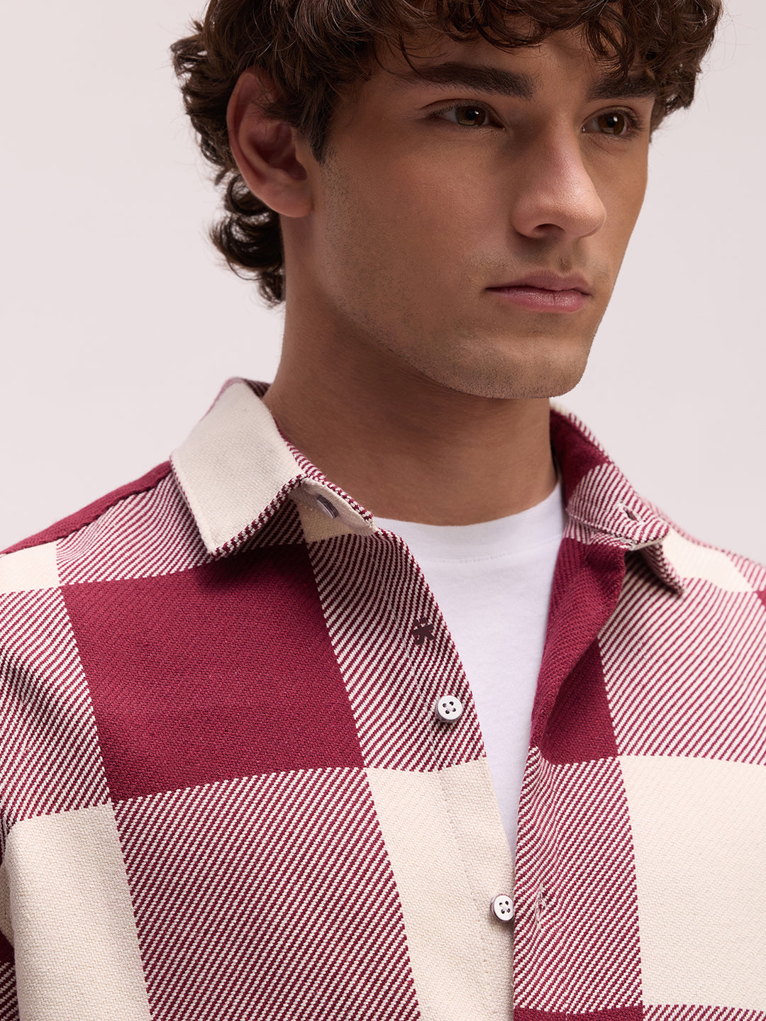 Men's Yarn Dyed Checks Oversized Fit Shirt