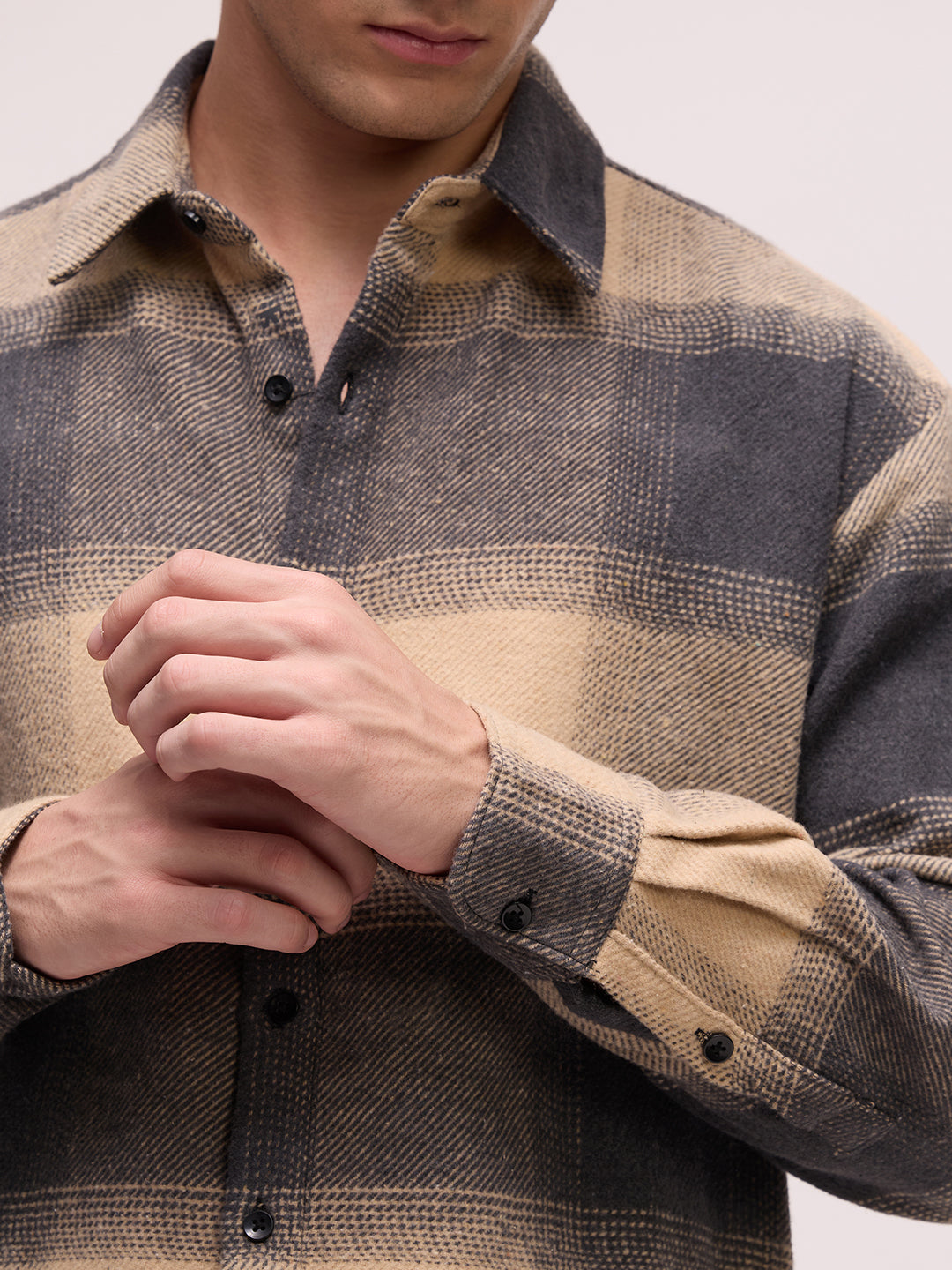 Men's Yarn Dyed Checks Oversized Fit Shirt
