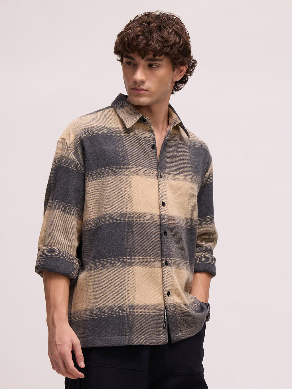 Men's Yarn Dyed Checks Oversized Fit Shirt